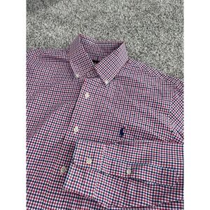 Ralph Lauren Long Sleeve Button Down Men's Size Medium Plaid Gingham Check Shirt